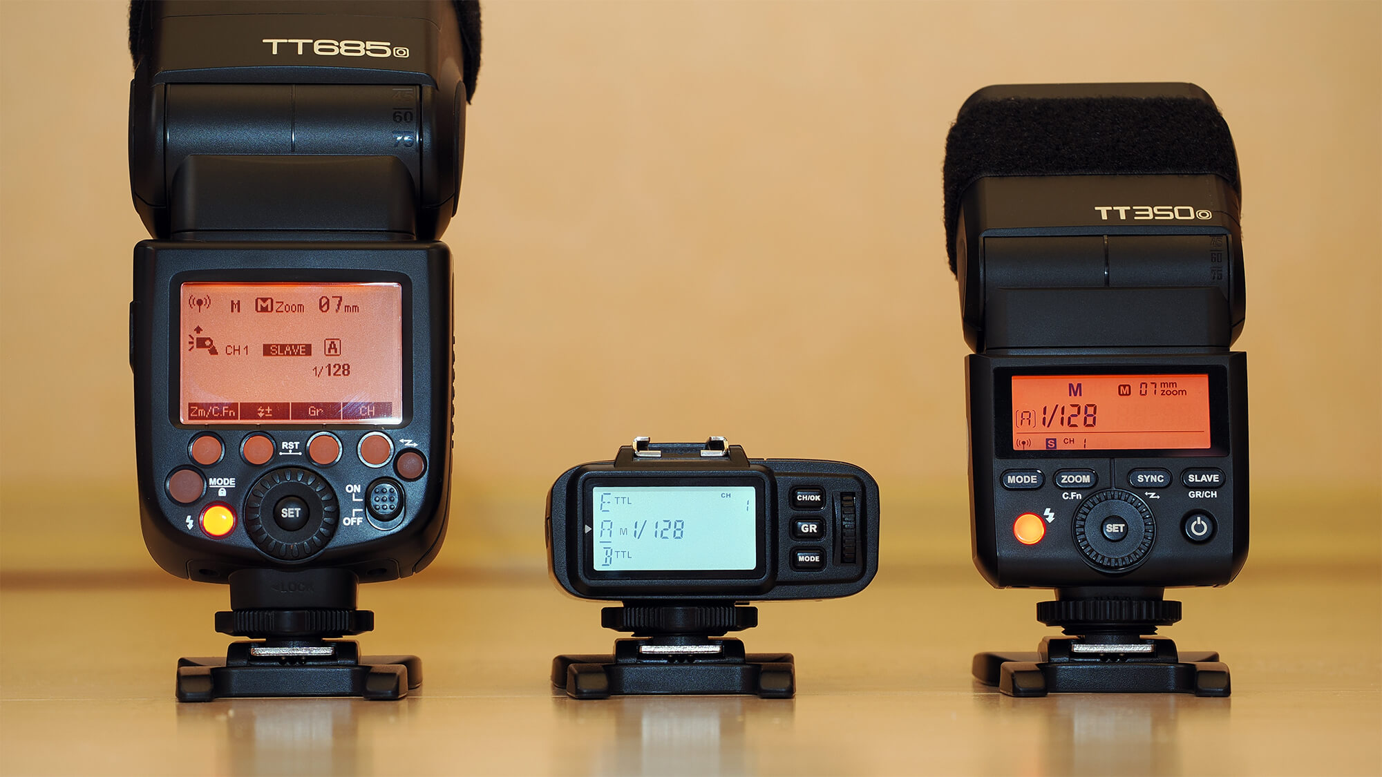 Godox Blitzkit, um entfesselt zu blitzen: Aufsteckblitz TT685, Aufsteckblitz TT350, Funkauslöser X1T – jeweils in der Produktversion O für MFT-Kamerasysteme